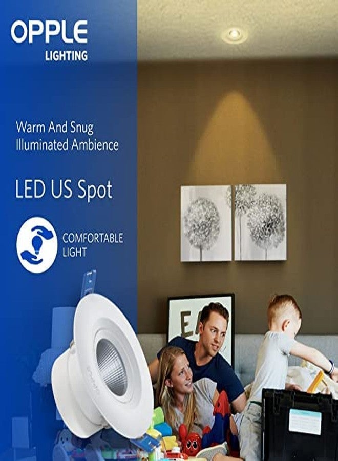 OPPLE US LED Spot Light Round Panel Deep Junction Conceal Box Down Lights (4Watt Warm White 3000K Pack of 2) - Image 5