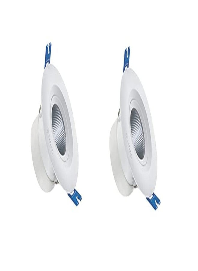 OPPLE US LED Spot Light Round Panel Deep Junction Conceal Box Down Lights (4Watt Warm White 3000K Pack of 2) - Image 1