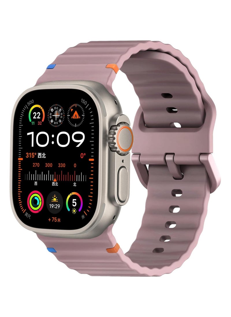 TEMPO Durable Sport Band Compatible with Apple Watch Ultra 2/1 Ultra 49mm 46mm 45mm 44mm 42mm for Men Women, Soft Silicone,Waterproof Strap for iWatch Series 10 9 8 7 6 5 4 3 2 1 SE  - Image 1