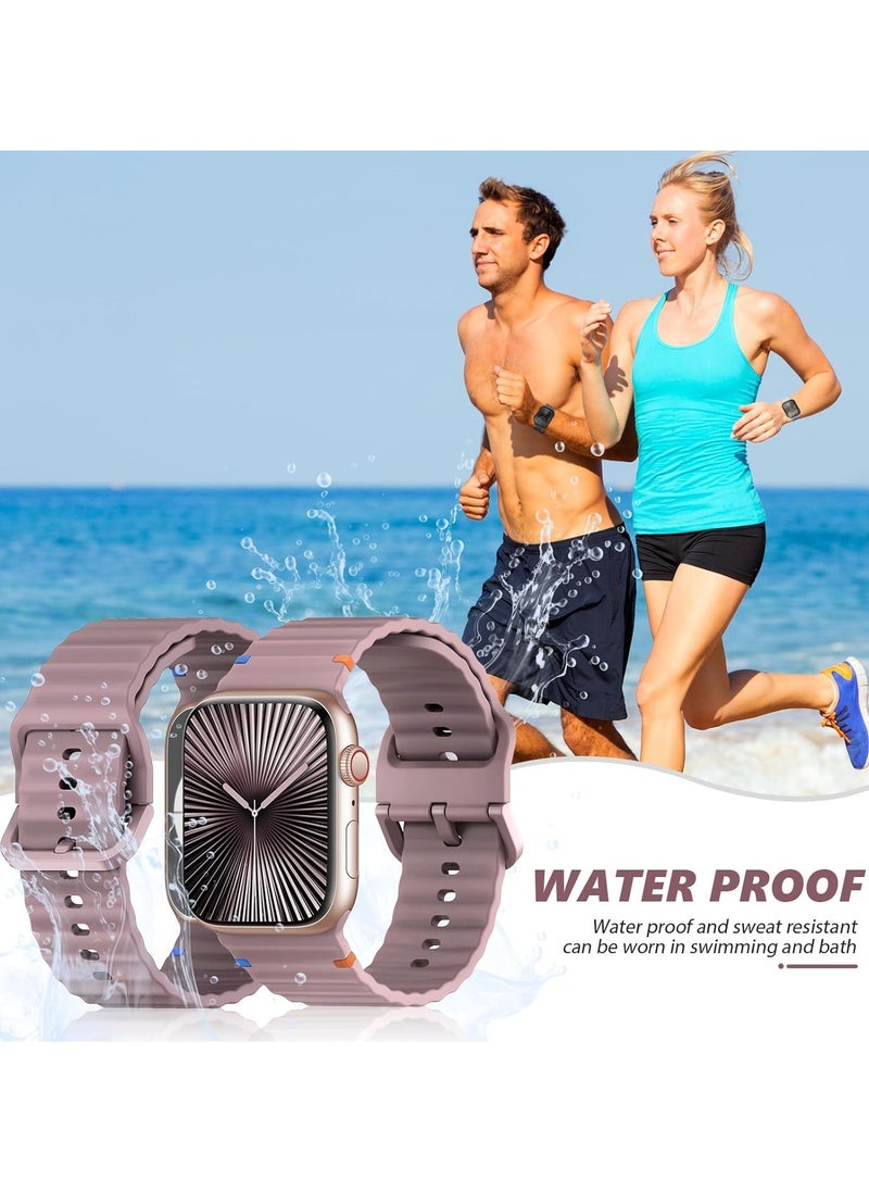 TEMPO Durable Sport Band Compatible with Apple Watch Ultra 2/1 Ultra 49mm 46mm 45mm 44mm 42mm for Men Women, Soft Silicone,Waterproof Strap for iWatch Series 10 9 8 7 6 5 4 3 2 1 SE  - Image 2