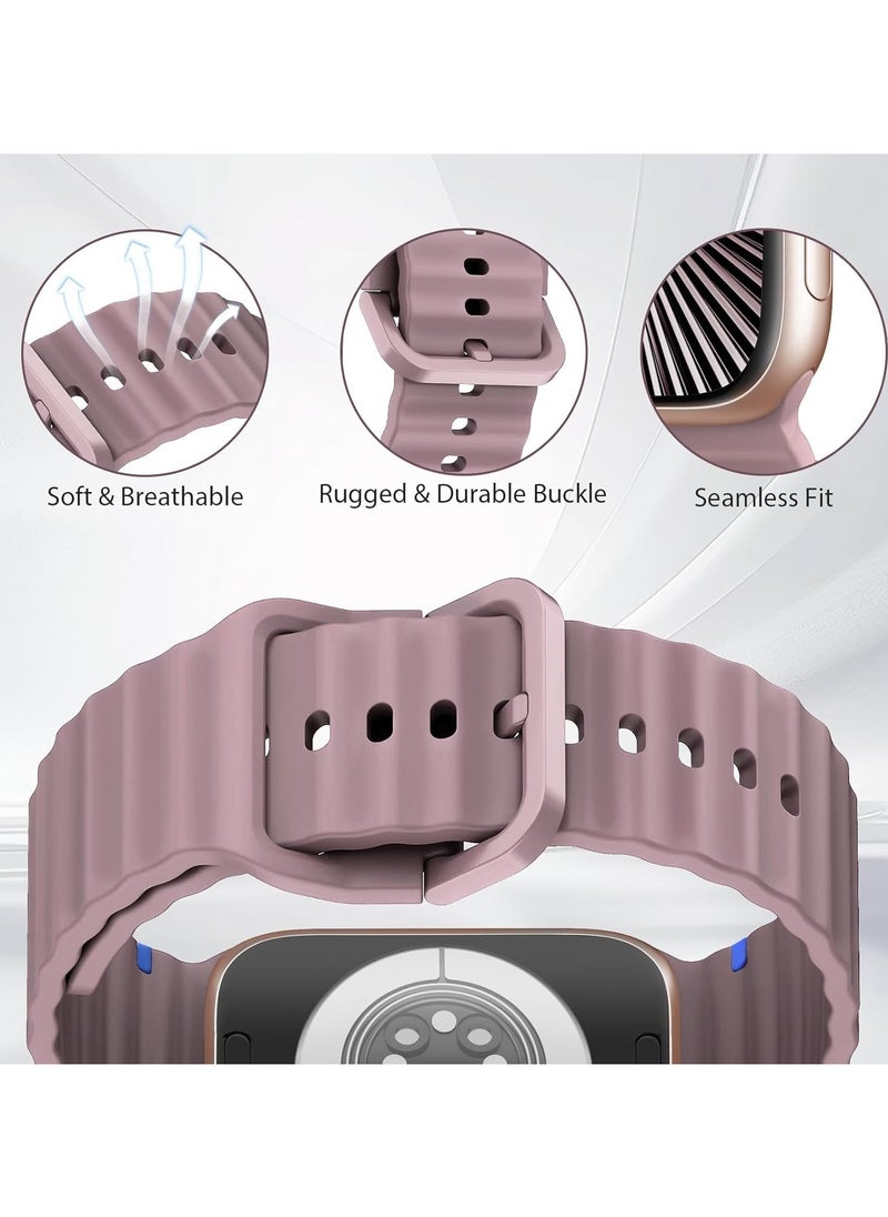 TEMPO Durable Sport Band Compatible with Apple Watch Ultra 2/1 Ultra 49mm 46mm 45mm 44mm 42mm for Men Women, Soft Silicone,Waterproof Strap for iWatch Series 10 9 8 7 6 5 4 3 2 1 SE  - Image 3