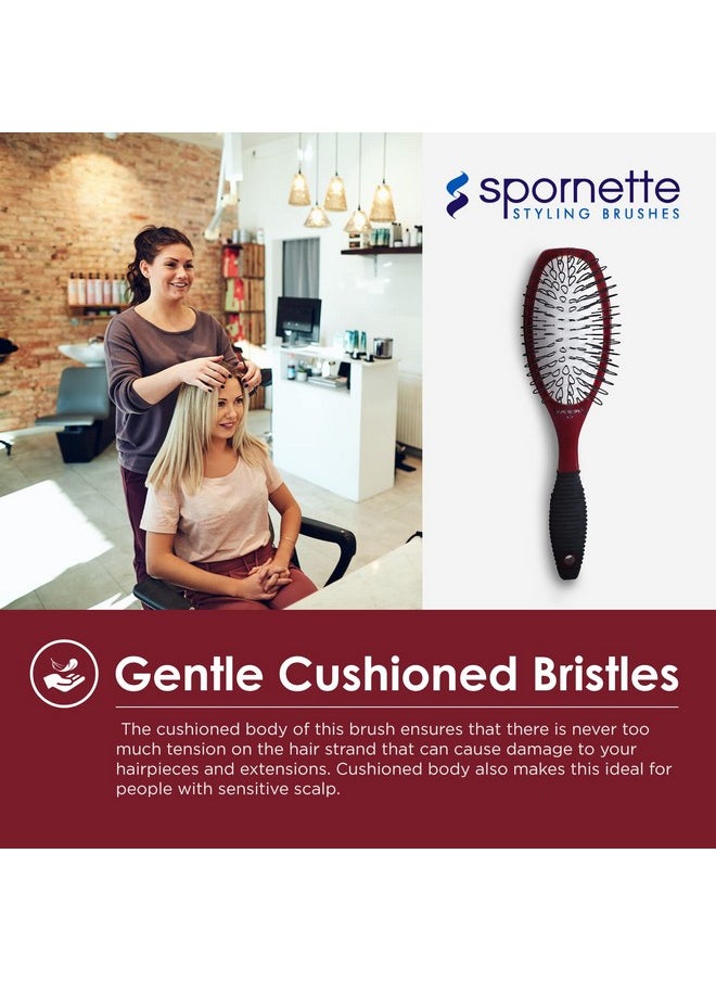 Spornette Super Looper Wig Brush, Cushioned & Looped Nylon Bristles For Hair Extensions, Wigs, Hair Pieces, Toupees & Weaves - For Brushing, Styling, & Detangling Natural & Synthetic Hair  - Image 3
