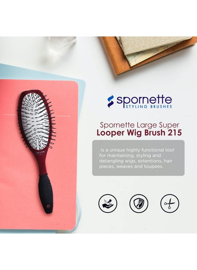Spornette Super Looper Wig Brush, Cushioned & Looped Nylon Bristles For Hair Extensions, Wigs, Hair Pieces, Toupees & Weaves - For Brushing, Styling, & Detangling Natural & Synthetic Hair  - Image 2