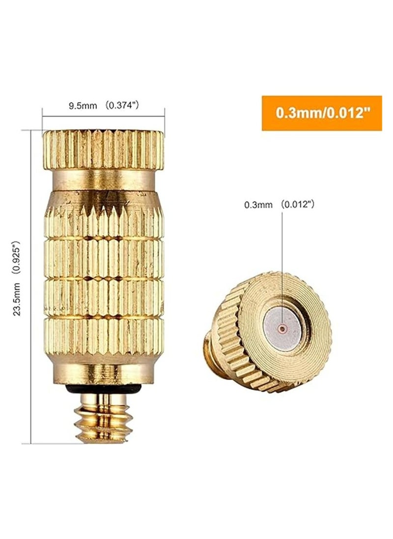 High Pressure Atomizer Nozzle, Garden Brass Misting Nozzles for Outdoor Cooling System, Landscaping, Greenhouse Irrigation, Air Humidification, Anti-Drip Fogging Spray Head, 0.3mm, 20 Pcs - pzsku/Z4068995988B08E07986EZ/45/_/1724497380/300dec71-41d8-4d7e-a886-da4c4b5f1cd2