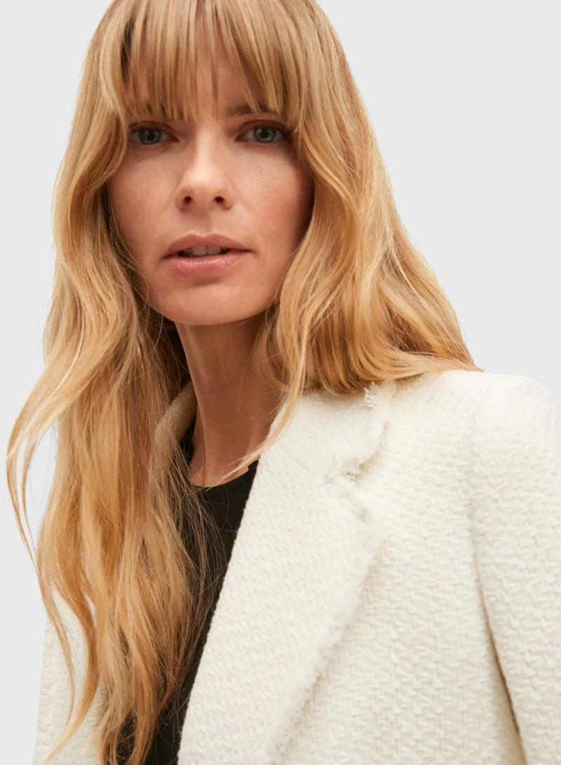 MANGO Knitted Tailored Blazer