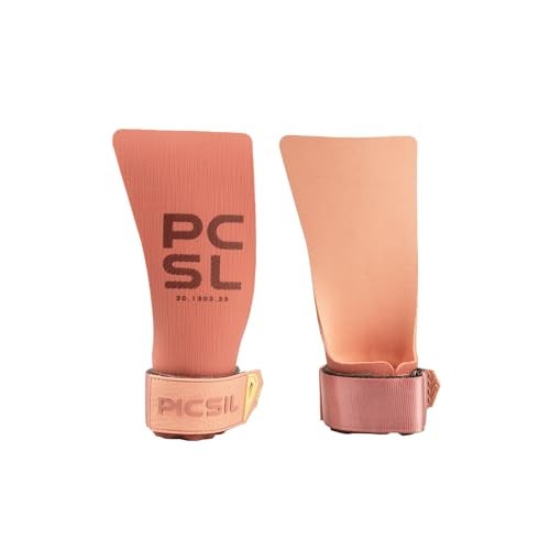 PICSIL - Heron Grips + Wristbands + Carry Bag | Full Hand Protection for Crosstraining & Gym | Use Without Chalk | Hybrid Grip with PU, Aramid & Microfiber | Unisex, Canyon, G+ - Image 1