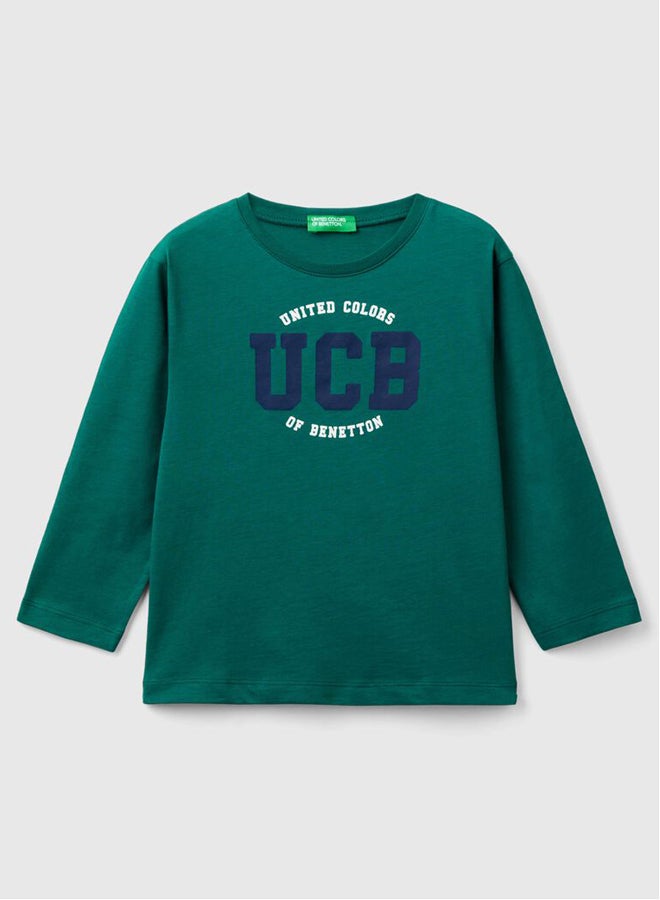 Benetton Boys Printed Long Sleeve T-Shirt - Image 4