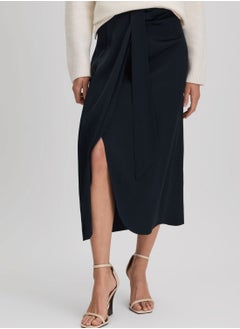 REISS Mesh Wrap Skirt  - Image 1