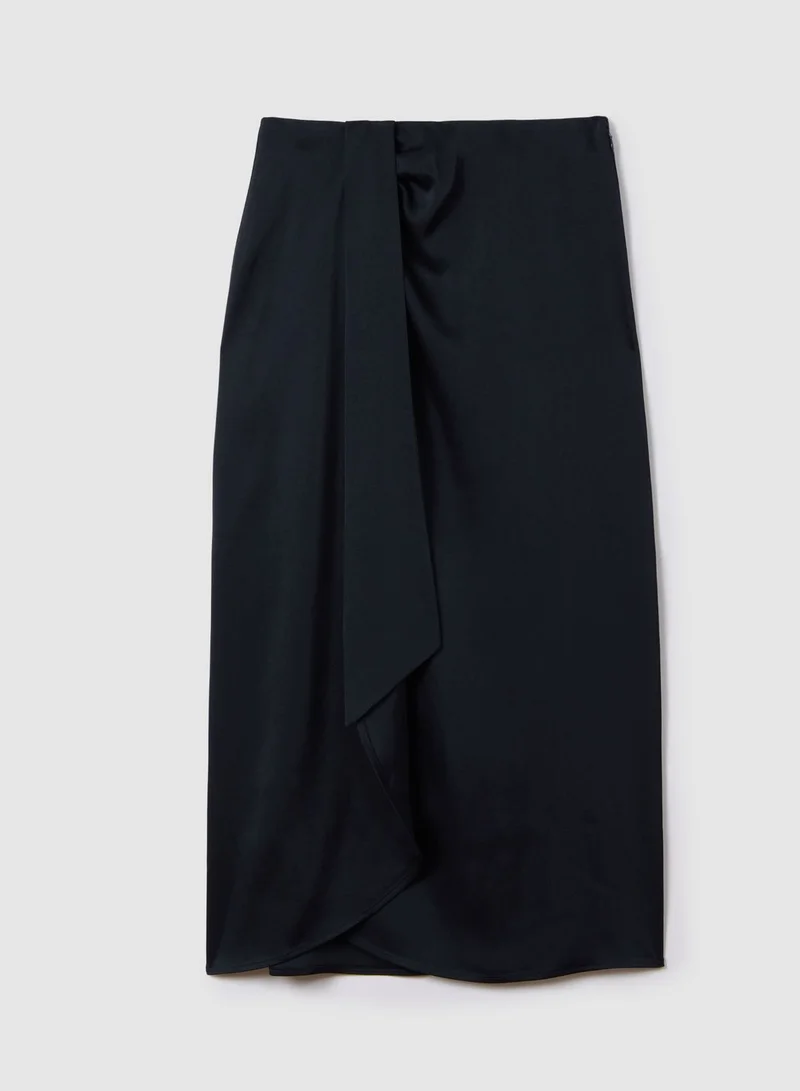 REISS Mesh Wrap Skirt