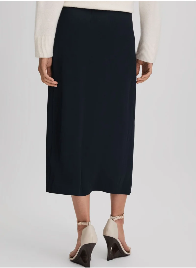 REISS Mesh Wrap Skirt