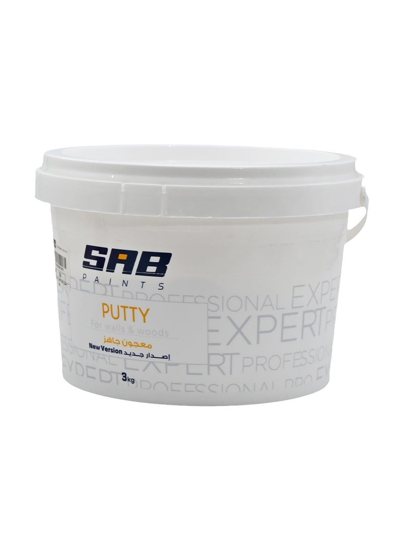 Ready Putty for Walls and Wood 3 kg - Filling and Leveling Cracks and Defects