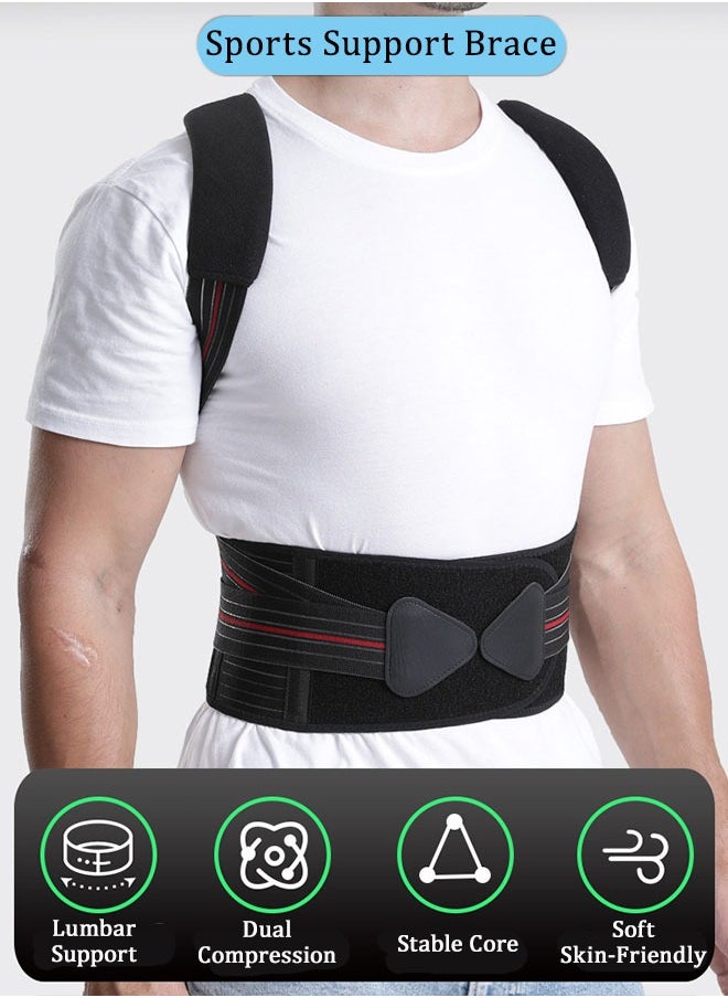MLADEN Back Brace Posture Corrector for Women and MenAdjustable Full Back Support Providing Shoulder Neck Back Pain Relief Scoliosis/Hunchback/Hump/Thoracic/Spine Corrector  - Image 5