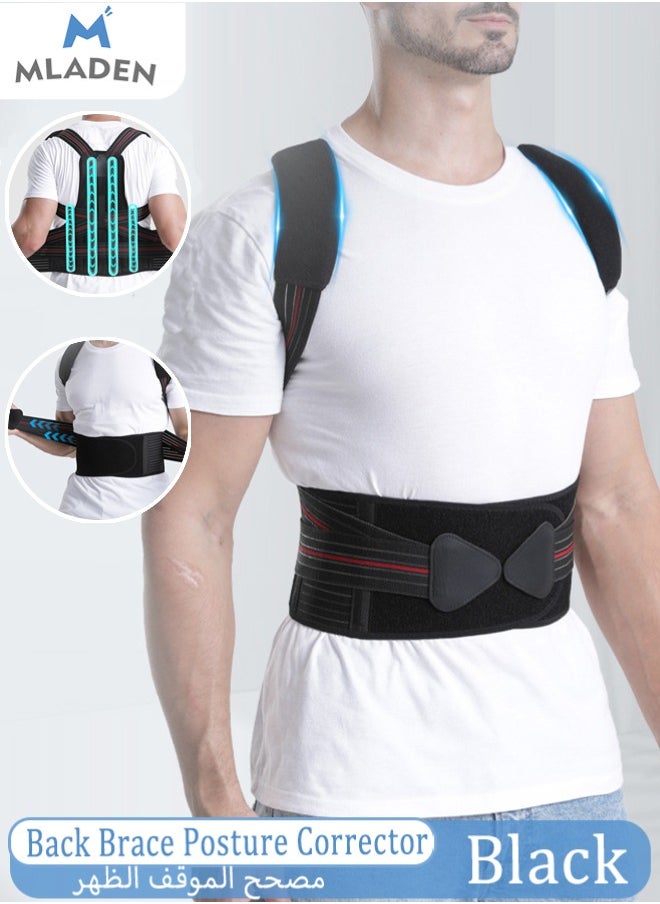 MLADEN Back Brace Posture Corrector for Women and MenAdjustable Full Back Support Providing Shoulder Neck Back Pain Relief Scoliosis/Hunchback/Hump/Thoracic/Spine Corrector  - Image 1