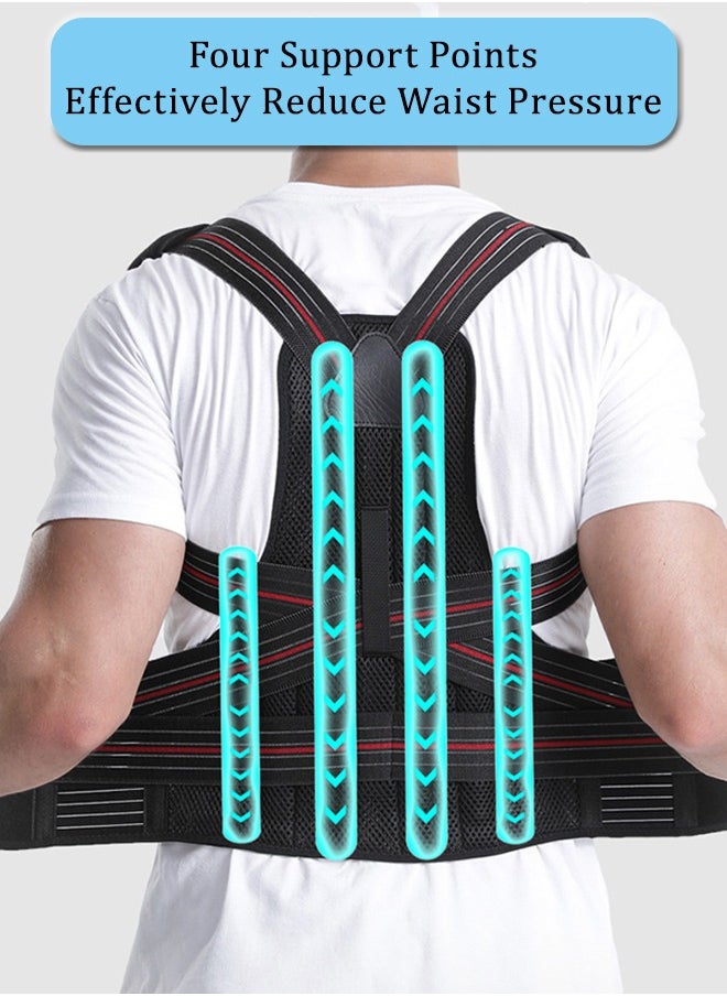 MLADEN Back Brace Posture Corrector for Women and MenAdjustable Full Back Support Providing Shoulder Neck Back Pain Relief Scoliosis/Hunchback/Hump/Thoracic/Spine Corrector  - Image 2