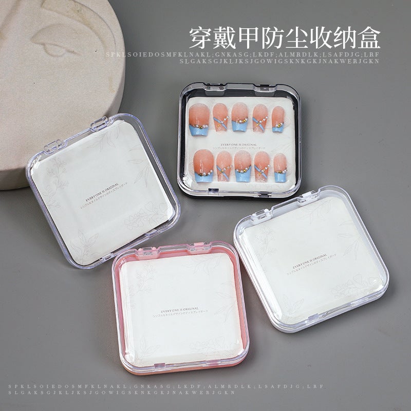 Manicure Wearable Nail Dustproof Storage Box Work Display Board Transparent Multifunctional Finished Nail Storage Tools - Image 2