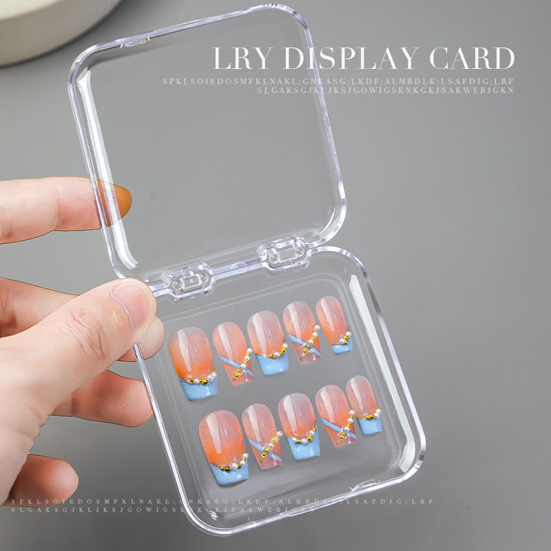 Manicure Wearable Nail Dustproof Storage Box Work Display Board Transparent Multifunctional Finished Nail Storage Tools - Image 4