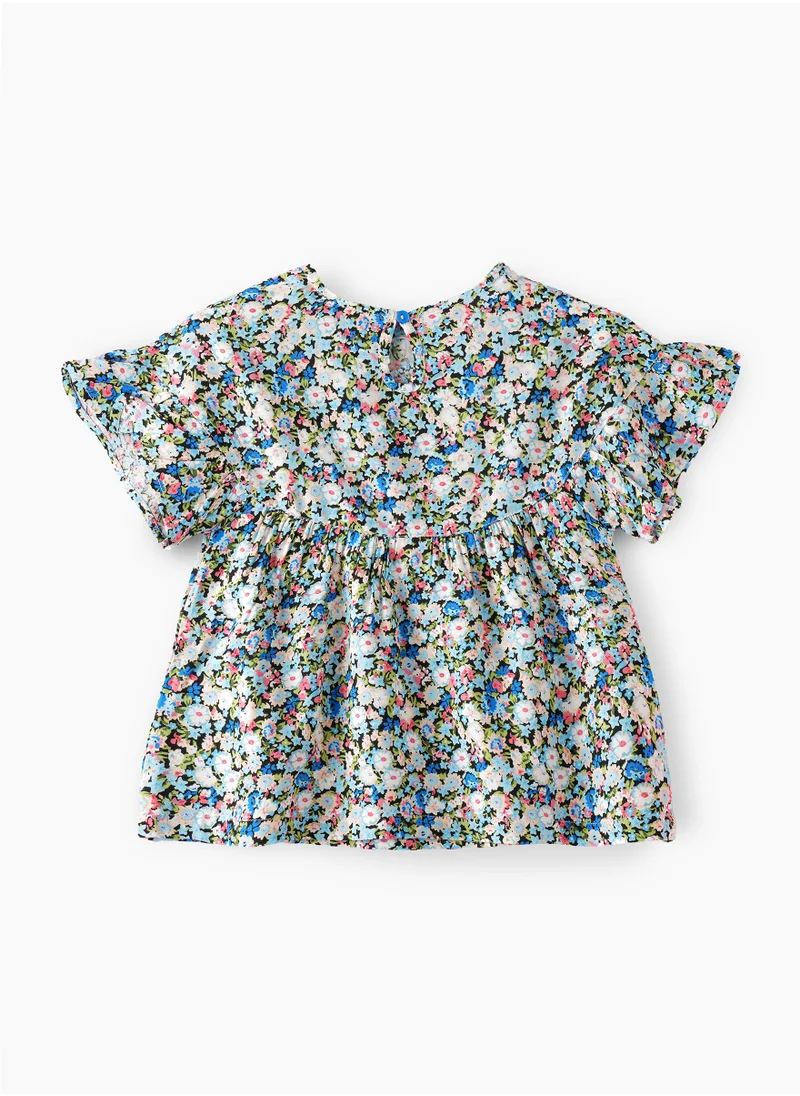 Jelliene Blooming Beauty: Girls' Breezy Viscose Blouse Chic Style & Springtime Comfort