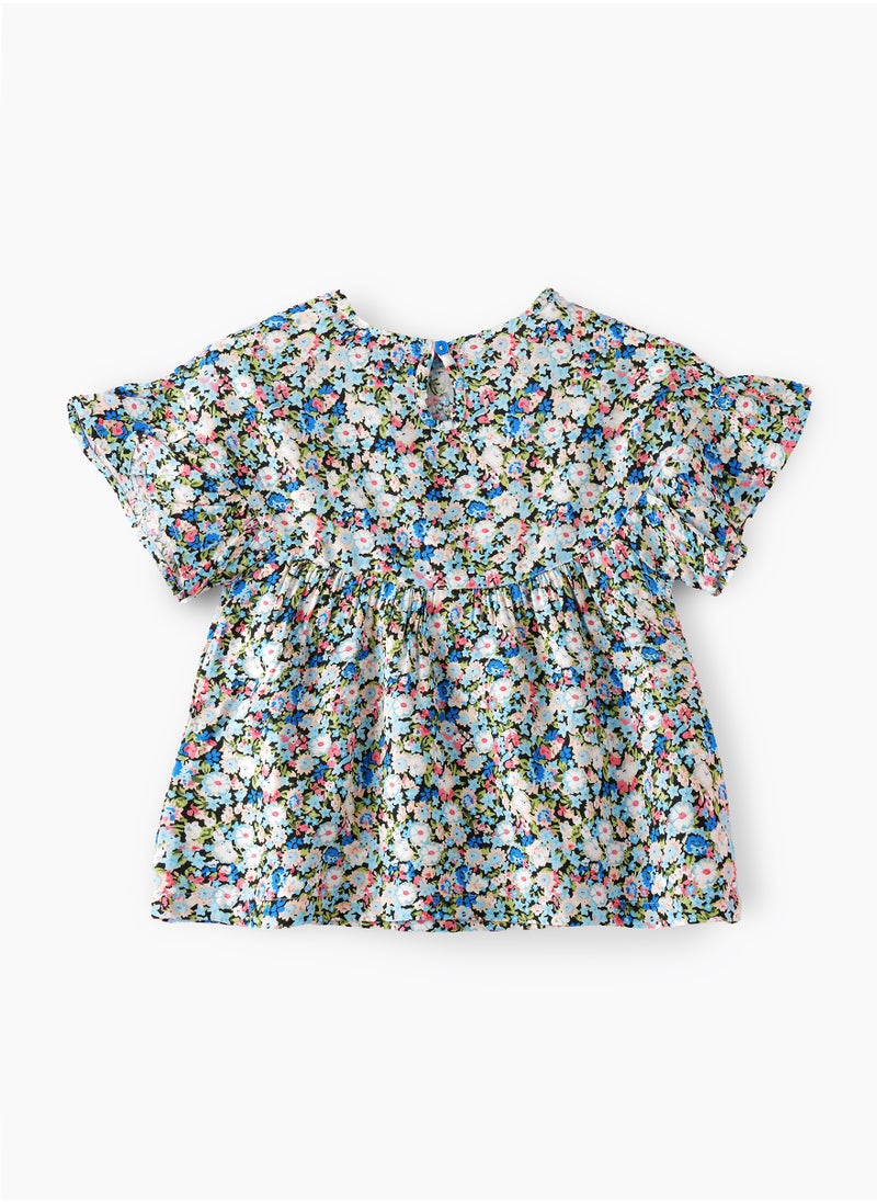 Jelliene Blooming Beauty: Girls' Breezy Viscose Blouse Chic Style & Springtime Comfort  - Image 2