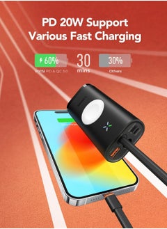VEGER VEGER Power Bank for iPhone & Apple Watch, 10000mAh 25W Fast Charging Battery Pack, 3-in-1 Portable Charger  - Image 2