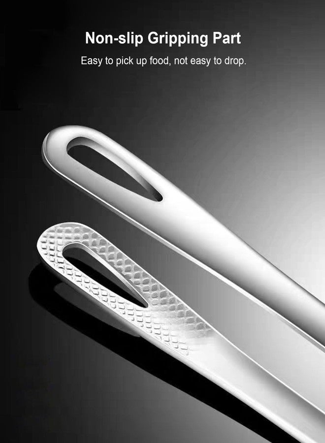 PHOJEWI 4 Pcs 11 Inches Korean BBQ Tongs Stainless Steel Grill Tongs Cooking Tweezers Japanese Barbecue Tong Kitchen Tong For Cooking Pasta Salads Buffet Food Serving - Image 2