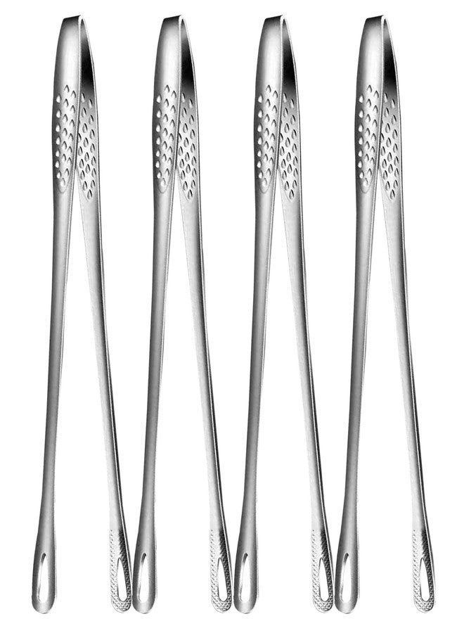 PHOJEWI 4 Pcs 11 Inches Korean BBQ Tongs Stainless Steel Grill Tongs Cooking Tweezers Japanese Barbecue Tong Kitchen Tong For Cooking Pasta Salads Buffet Food Serving - Image 1