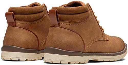 Vostey Men's Boots Winter Hiking Boots Water-Resistant Casual Chukka Boots for Men (BMY673 Yellow Brown Size 10) - Image 4