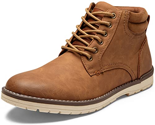 Vostey Men's Boots Winter Hiking Boots Water-Resistant Casual Chukka Boots for Men (BMY673 Yellow Brown Size 10) - Image 1