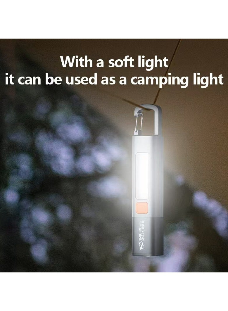 SMILING SHARK مصباح يدوي صغير جداً AAA 100 لومن LED فائق السطوع مع مشبك جيب مصباح تكتيكي - Image 3