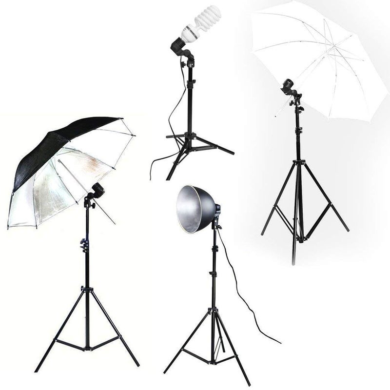 Schsteindar ® مصباح ضوء التصوير لمبة حامل مفرد مقبس E27 قاعدة حوامل استوديو قابس الاتحاد الأوروبي، أسود مع محول قاعدة لمبة E27 إلى B22، حامل لمبة بلاستيكي - Image 3