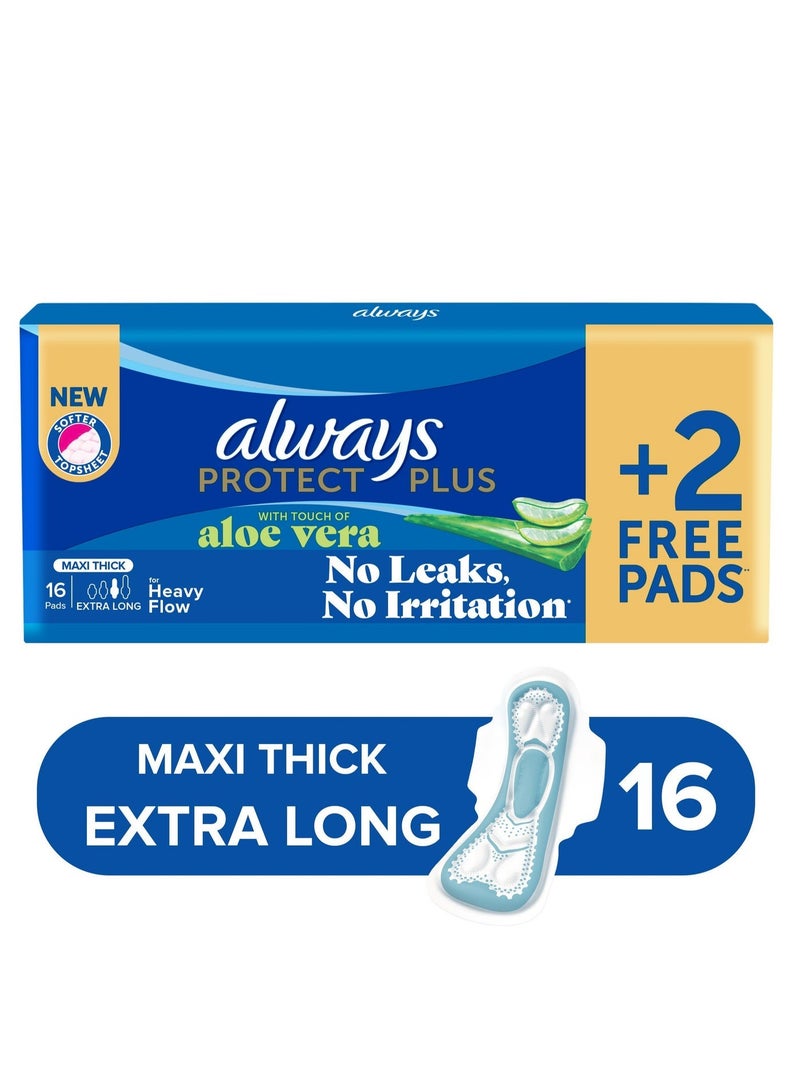 أولويز فوط حماية إضافية بلمسة من الصبار - طويلة للغاية - سميكة للغاية - 16 وسادة + 2مجانا - Image 2