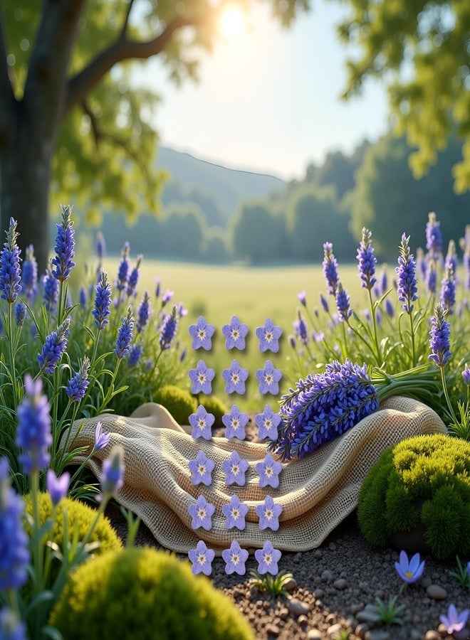 Jowxsx ٢٠ قطعة من زهور لا تنساني الزرقاء المجففة، زهور لا تنساني الطبيعية المجففة، منتجات ديكور منزلي للمطبخ والمنزل، ديكورات يمكنك صنعها بنفسك - Image 4