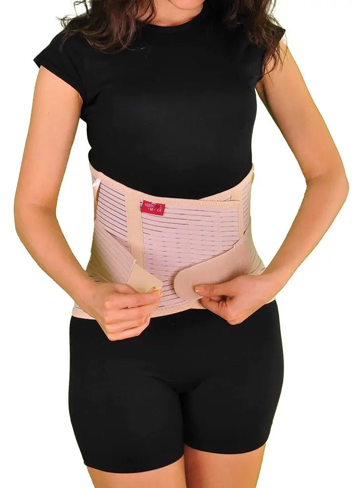 AID PLUS دعامة قطنية قطنية مع حزام (32 سم) لتخفيف آلام الظهر والدعم - متوسط