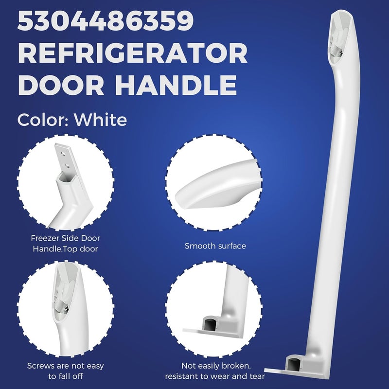 Romalon 5304486359 Refrigerator Door Handle 16 3/4" Replace 5304506469 5304504507 5304497105 AP6036330 242059504 Freezer Side FFTR1814QW4A FFTR1821QW0 FFTR1821QW1 FFTR1814QW3 LFTR1814LWK - Image 3