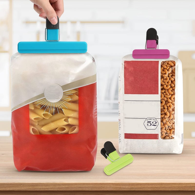 Tacgea Chip Clips  8 Pack Food Clips  Upgrade Wide Open Bag Clips For Food Storage With Air Tight Seal Grip (4 X L  4 X S) - Image 3