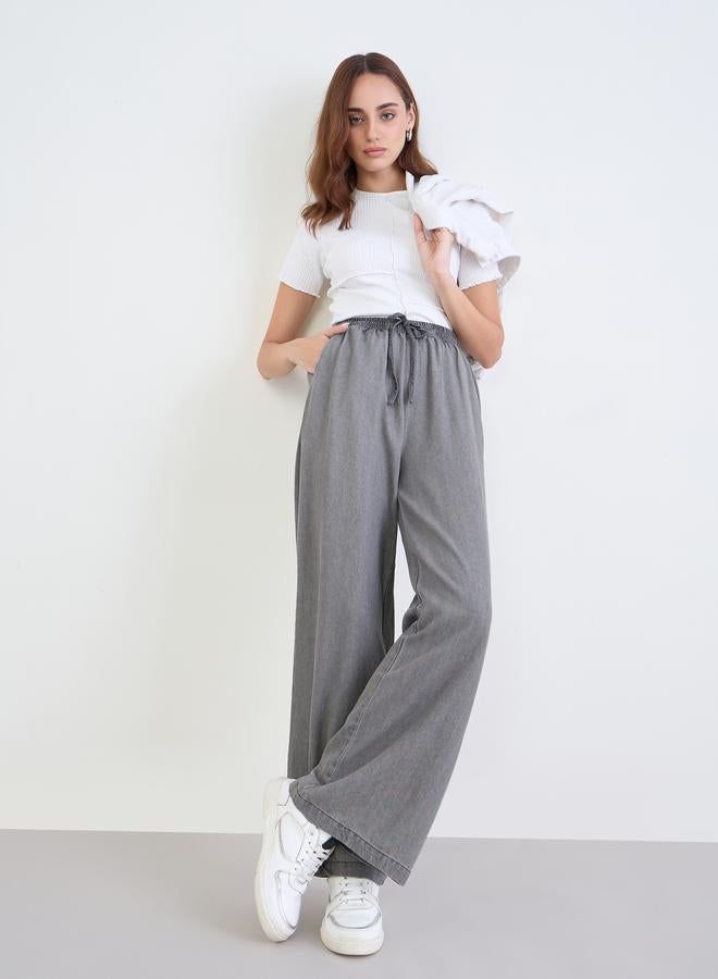 ستايلي بنطال بأرجل واسعة - Image 1