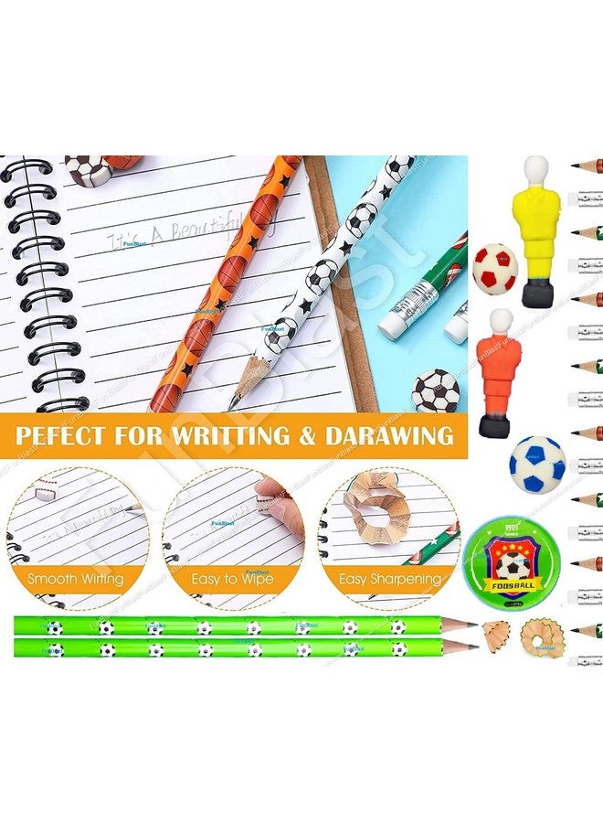 FunBlast Stationary Kit - Football Theme Stationary Set for Kids, Pencil, Sharpener, Eraser Set for Kids, Boys and Girls, Birthday Return Gift Stationary Set (Multicolor) - Image 4