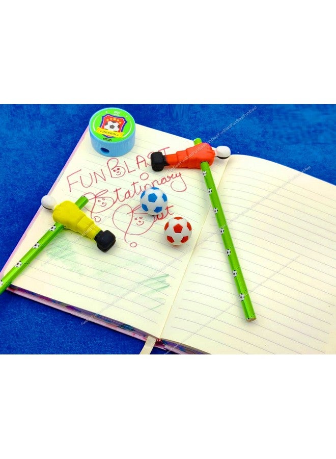 FunBlast Stationary Kit - Football Theme Stationary Set for Kids, Pencil, Sharpener, Eraser Set for Kids, Boys and Girls, Birthday Return Gift Stationary Set (Multicolor) - Image 5