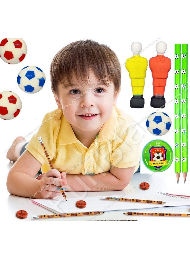 FunBlast Stationary Kit - Football Theme Stationary Set for Kids, Pencil, Sharpener, Eraser Set for Kids, Boys and Girls, Birthday Return Gift Stationary Set (Multicolor) - Image 3