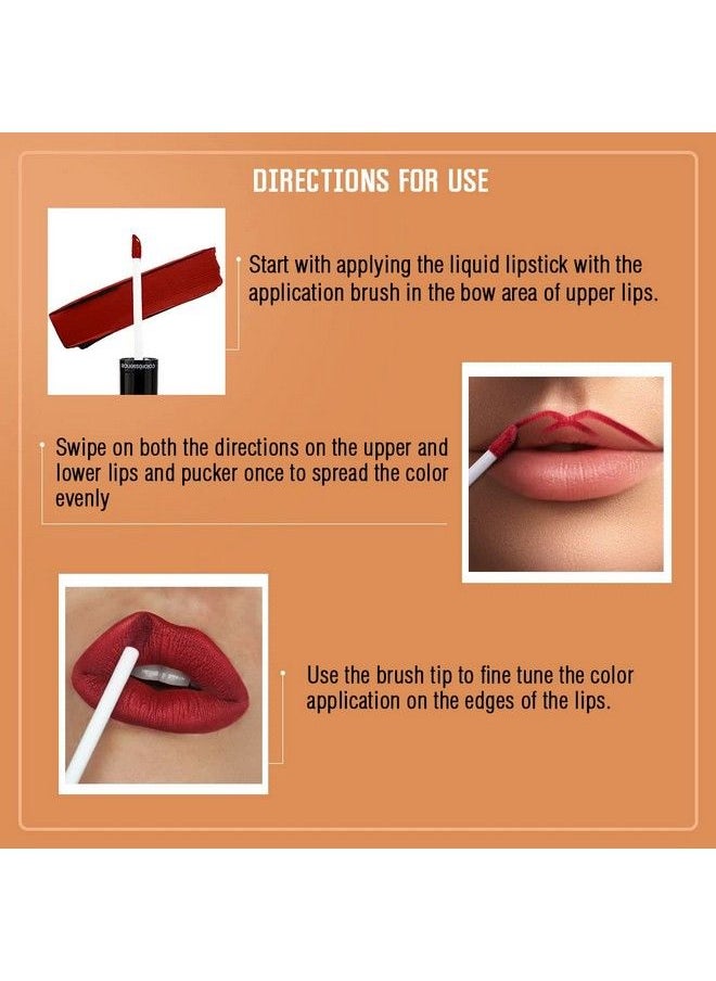 Coloressence Lipstay Tranfer Proof Matte Finish Highly Pigmented Deep Color Liquid Lipstick Ltp3 4 Ml (Pink Flame)  - Image 5