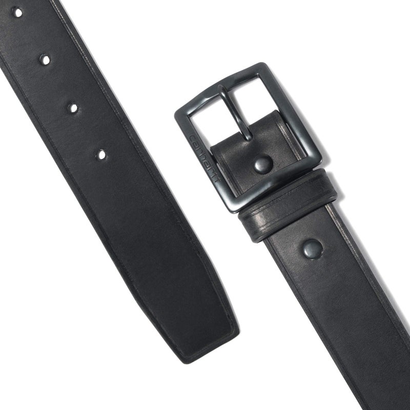 carhartt Carhartt Men's Belt, Available in Multiple Styles, Colors & Sizes, Bridle Leather Heat Creased (Black), 44  - Image 2