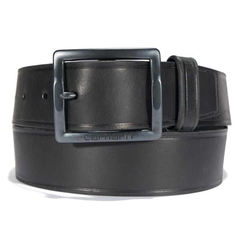 carhartt Carhartt Men's Belt, Available in Multiple Styles, Colors & Sizes, Bridle Leather Heat Creased (Black), 44  - Image 1