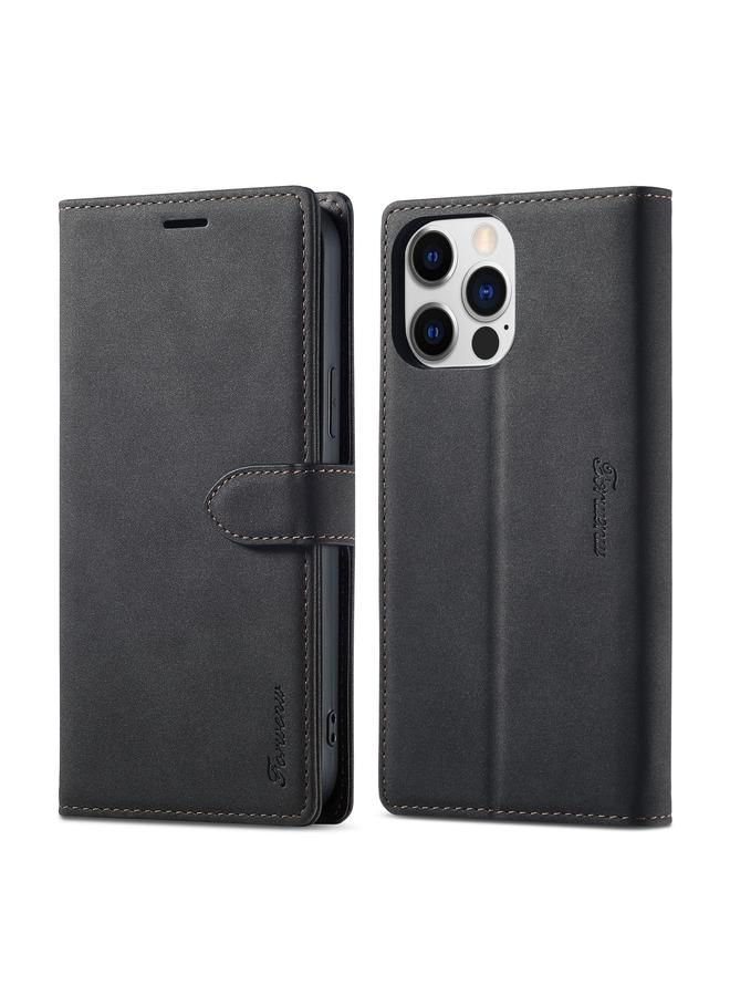 Case For iPhone 14 Pro Max F1 Series Matte Strong Magnetism Leather Phone Case