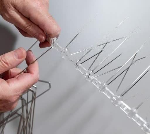SPIKEZONE - Spikes for Bird & Pigeon Stainless Steel Spikes with Polycarbonate Base, Bird Spikes, Pigeon Control Spikes (40 Pcs Box) - Image 2