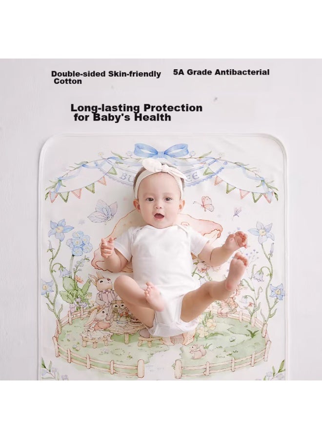 Bubble Tree Baby Diaper Pad, Newborn Waterproof Breathable Washable, Large Size Children's Care Mat, Bed Pad, 50*70cm - Image 1