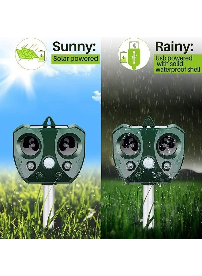 Arabest Cat Repellent,Solar Ultrasonic Animal Cat Repeller with Motion Sensor,IP65 Waterproof USB/Battery Operated Animal Scarer Repels All Animals - Image 5