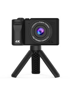 HD Mini Digital Camera Student Home Camera Student Self-timer Camera HD Card Machine-Body Color:Black HD Display Dual Lens