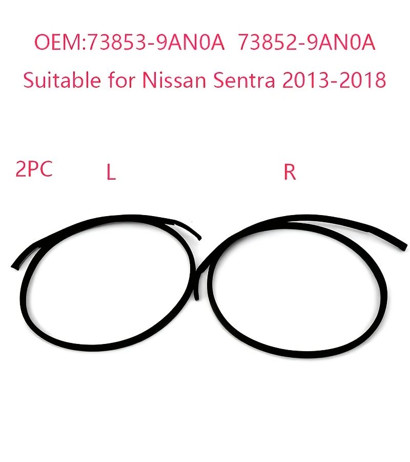 OEM Gutter Strip Roof Guard 2pcs for 2013 2018 Nissan Sentra - Image 5