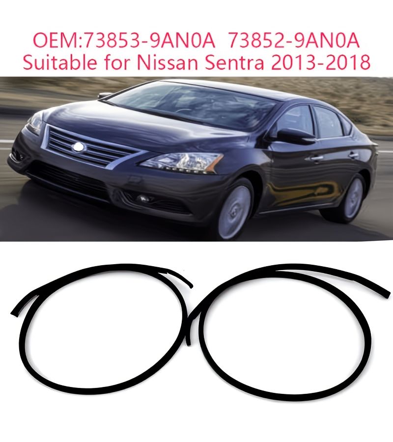 OEM Gutter Strip Roof Guard 2pcs for 2013 2018 Nissan Sentra - Image 1