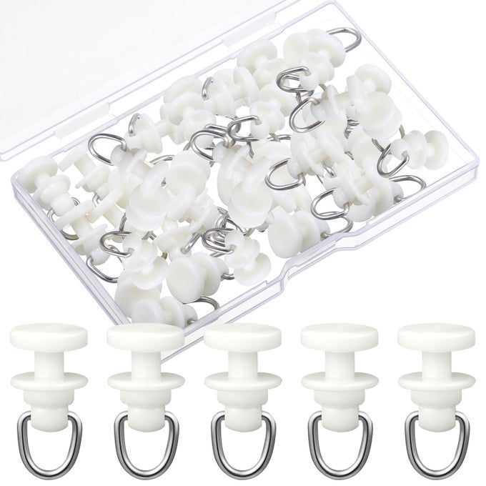 PLASTIC CURTAIN TRACK HOOKS CEILING SLIDING CURTAIN GLIDER ACCESSORIES FOR LIVING BEDROOM SHOWER PRIVACY RV GARAGE DIVIDER TRACK AND HOOKS50 PCS
