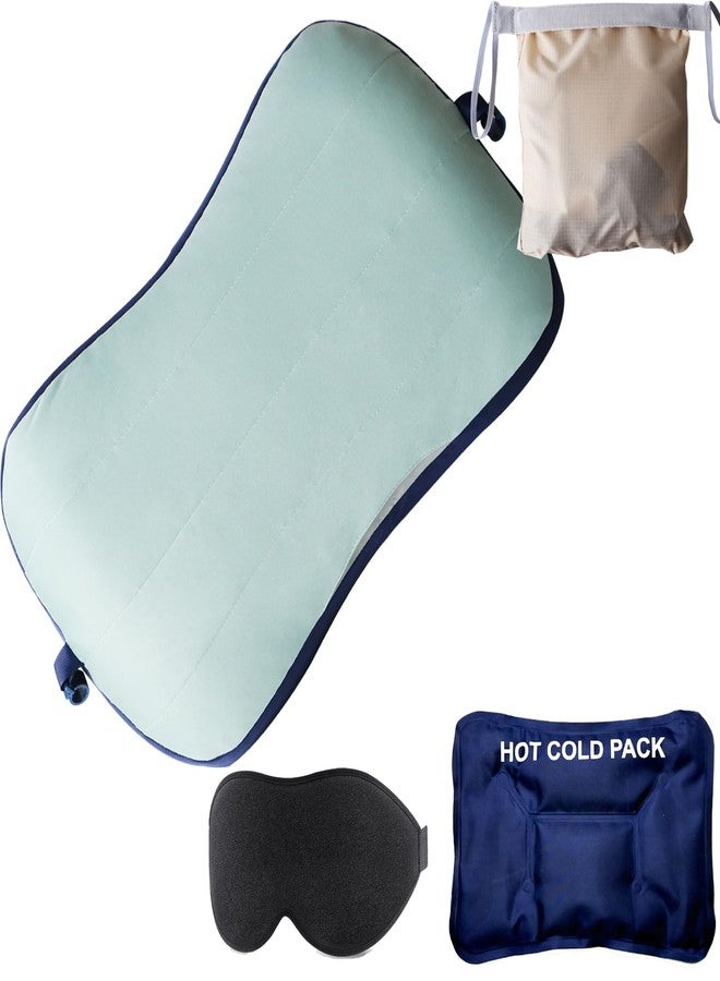 Coldcool Rest Pillow,Travel Neck Pillows for Office, Home Relax, Camping and Travel Use, Skin-Friendly and Breathable, Kit with 3D Contoured Eye Mask. - Image 1